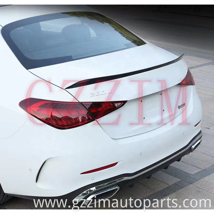 Exterior Accessories ABS Carbon Fiber Ang C63 Styrle Rear Trunk Boot Wing Spoiler For W206 C260 C250